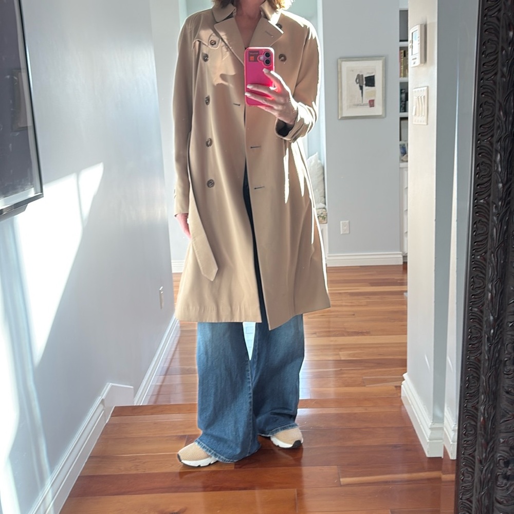 90’s-Era Vintage BURBERRY Trench Coat, Minimalist à la CBK, Size 6 - Picture 6 of 8